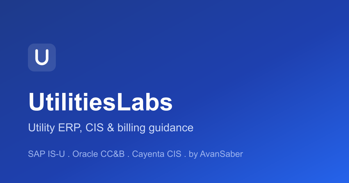 Oracle Utilities and CC&B | UtilitiesLabs